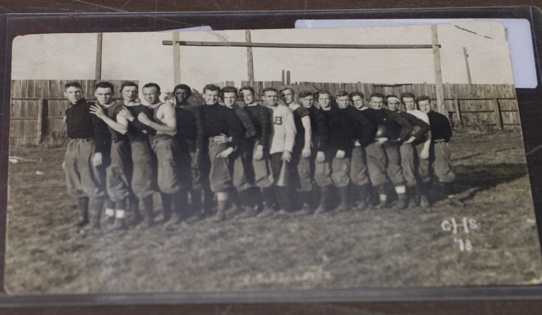 1913 photo of the Clinton High School football